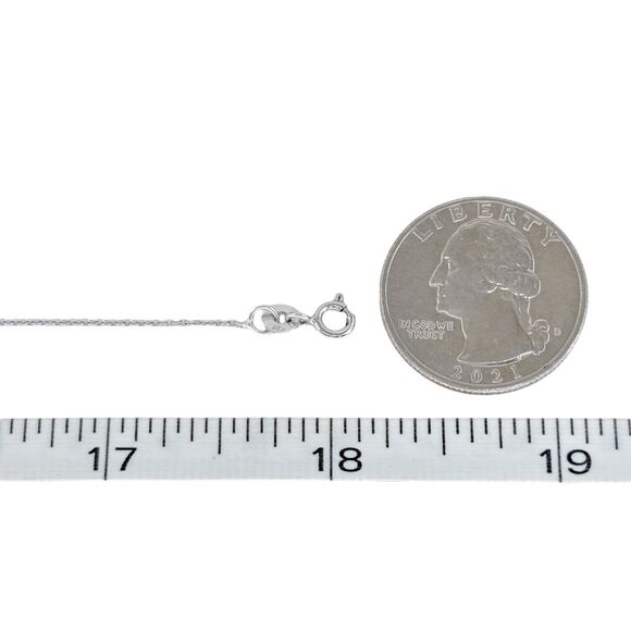 Vintage Sterling Silver 925 0.9mm Cable Link Chain Necklace 18" - Picture 2 of 3